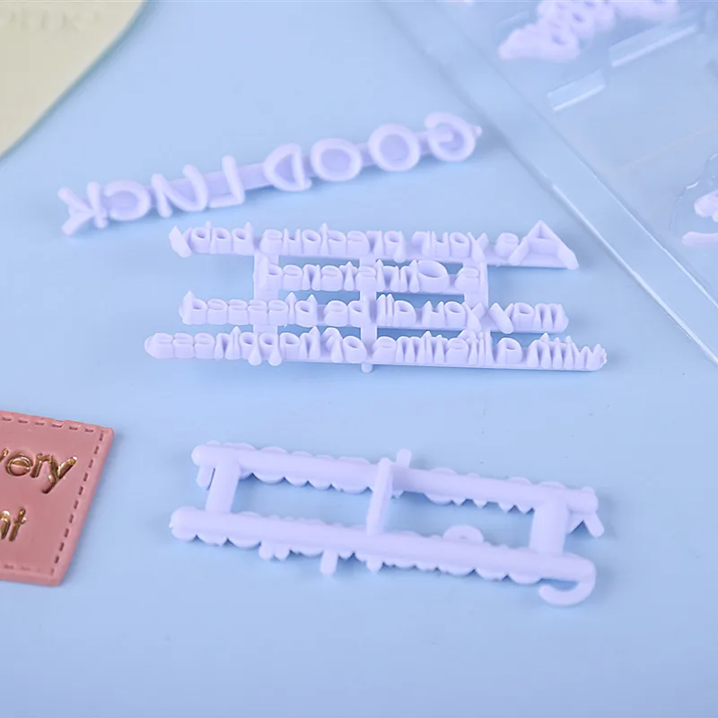 DIY Alphabet Letter Cake Mold Blessing Cookie Biscuit Stamp Embosser Cutter Fondant Cake Decoration Tool Biscuits Baking Tool