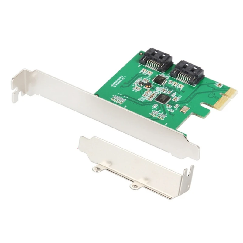 PCIE to 2 Port SATA3.0 Expansion Adapter Card ASM1061R Chip 6Gbps Fast DropShipping