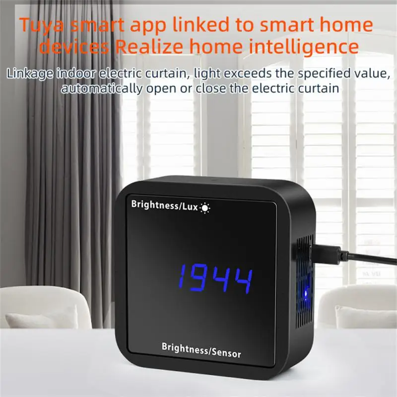 Brightness Sensor Automated Modern Advanced Wifi Illuminance Detector With Display Voice Control Home Security System