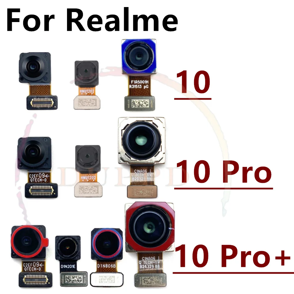 Fotocamera posteriore per Realme 10 Pro + 10Pro RMX3630 originale Mian Back Front Selfie Camera Module Flex Cable Parts parti di riparazione