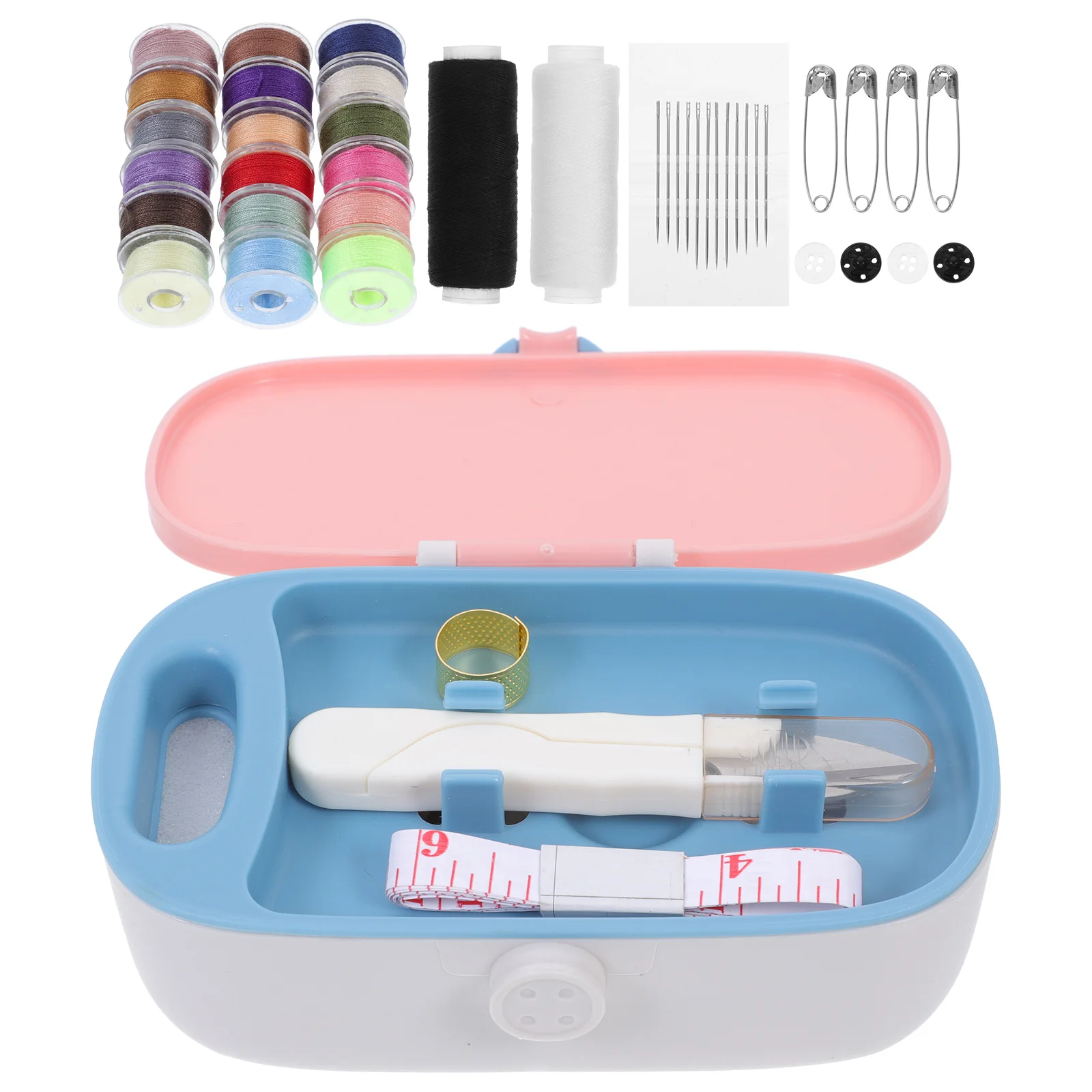 

1Set Portable Sewing Kit Compact Small Sewing Box for Travel Needle Thread Storage Organizer Needle and Thread Kit