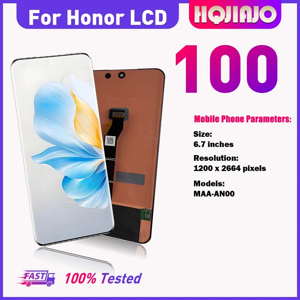 67-''amoled-スクリーン交換用-honor-100-lcd-ディスプレイタッチデジタイザ-maa-an00-携帯電話アセンブリ修理部品