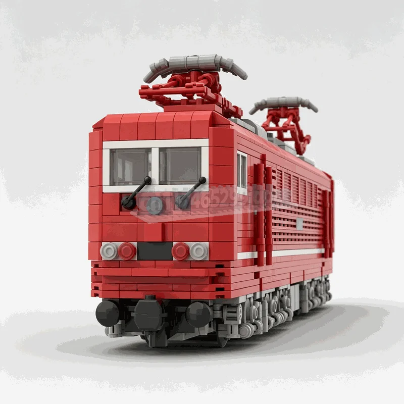 1826PCS Red Electric Locomotive Building Blocks Train Model With Remote Control Railway Engine DIY Assembly Toy Collection Gift