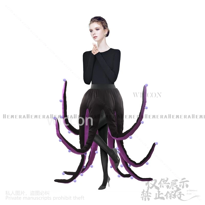 2024 Women Octopus Halloween Costume Black Purple Long Tentacles Sexy Lolita 할로윈복장 Skirt Anime Halloween Kids Women Costume Cos