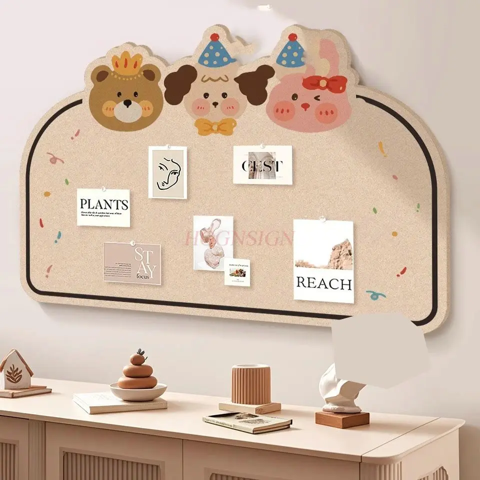 1pcs Felt board wall stickers, photos, wall background boards, woolen adhesive culture, wall decoration, creative cork wall