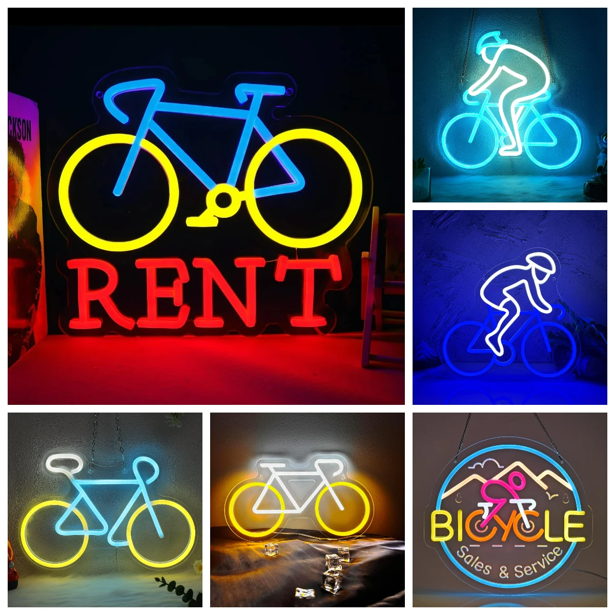 Lighting Decor Rentals - Fietsverhuur Neonbord USB Dimbare LED-verlichting voor