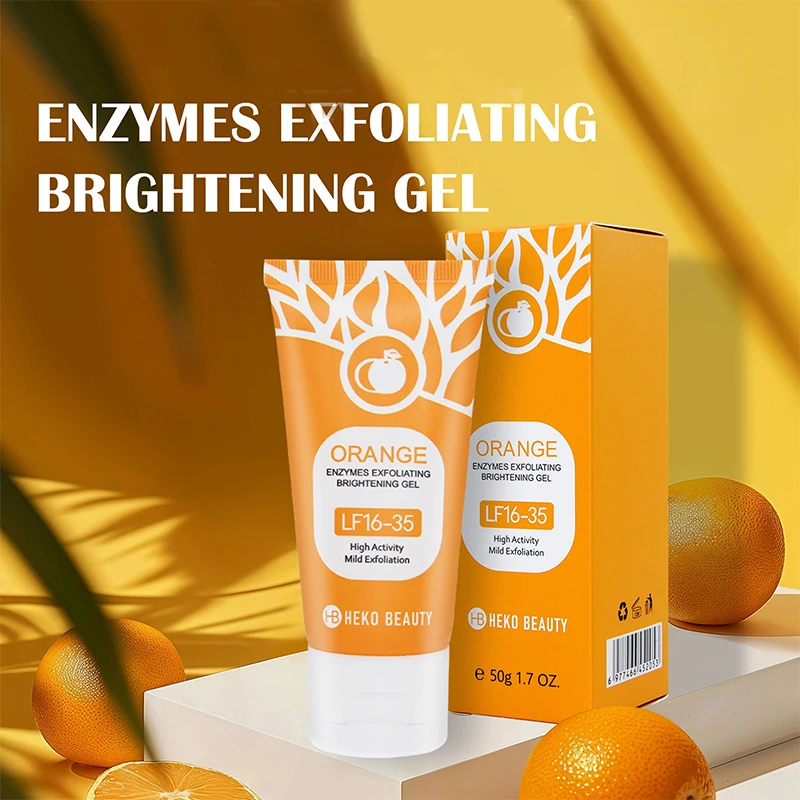 Orange Exfoliating Gel 50g, Exfoliation, Dead, Removal Deeply Cleansing, Long-Lasting,Moisture Cleanses Pores,Safe for Full Body
