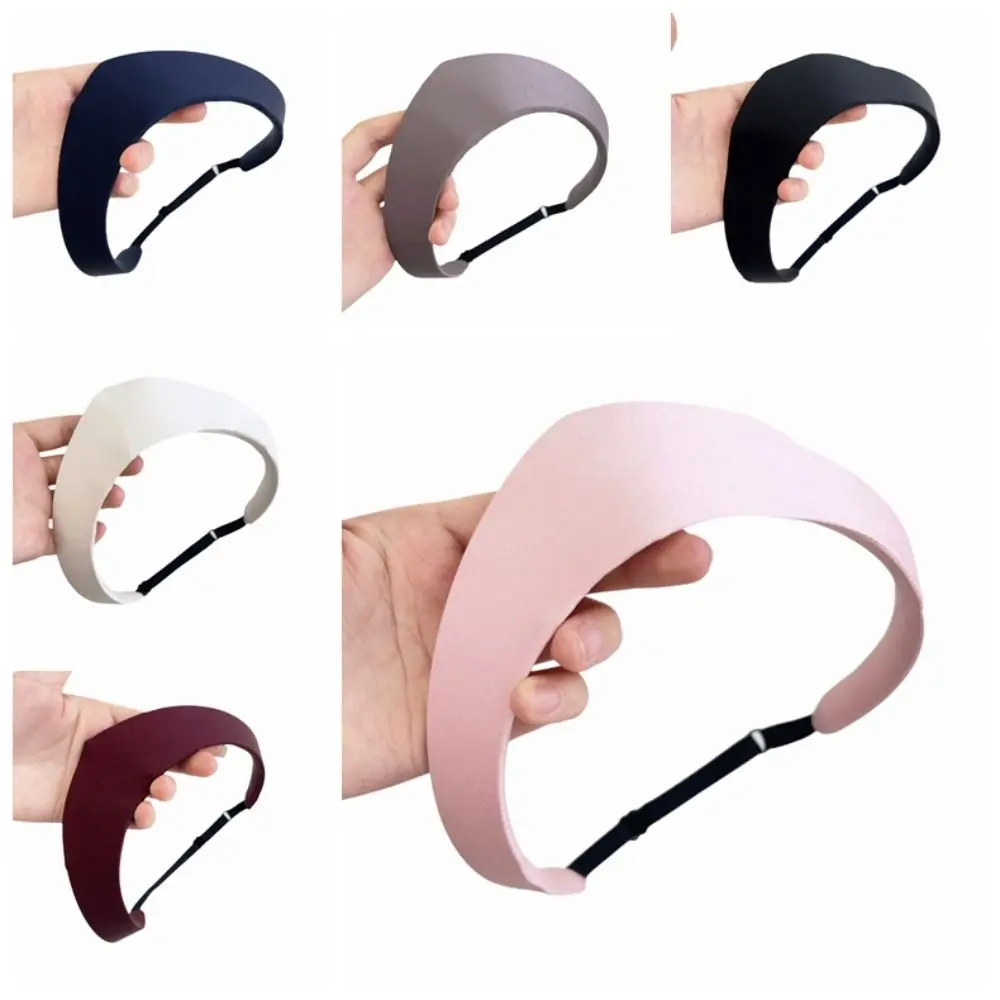 Diadema elástica con corona textil, suave, acolchado, ancho, Retro, antideslizante, aro para el pelo, estilo coreano sólido, diadema de ocio Vintage para uso diario