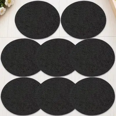 8 قطعة حصيرة عازلة للحريق أسود مستدير مقاومة للحرارة مبخرة منصات ل مبخرة الرماد الماسك الحصير ارتفاع درجة الحرارة