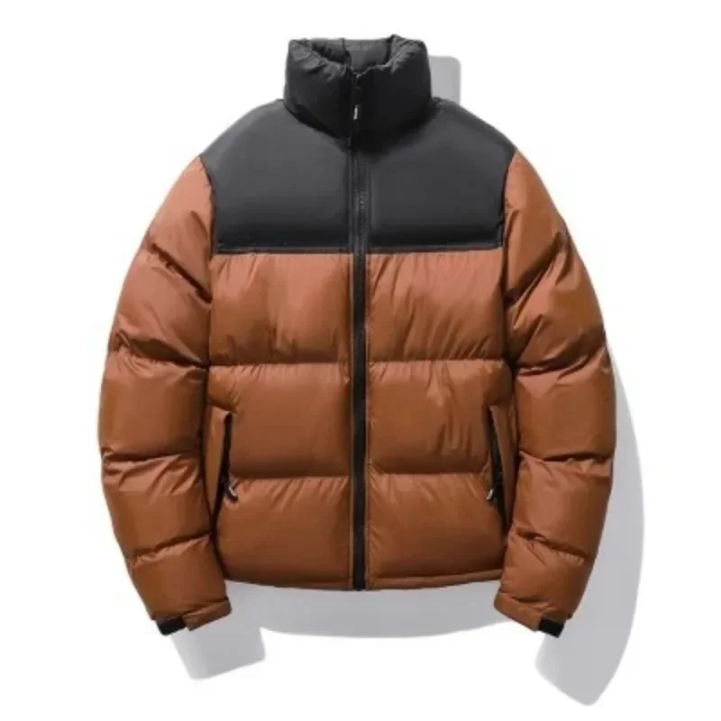 Winter new men's fashion thickened standing collar cotton-padded coat casual color patchwork cotton-padded coat