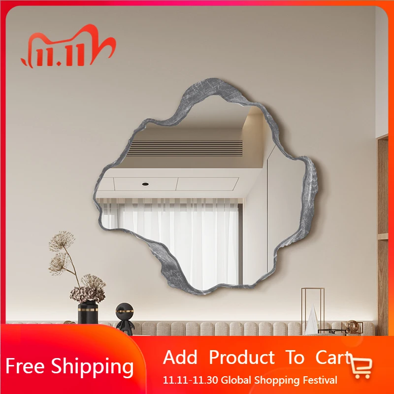 

Необычное зеркало для ванной комнаты, асимметричное витое зеркало для украшения гостиной в стране чудес, современное зеркало на заказ, товары для дома