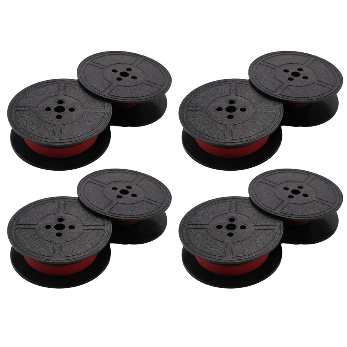 4 Pack Typewriter Ribbon Twin Spool Typewriter Ribbon Ink (Red,Black)