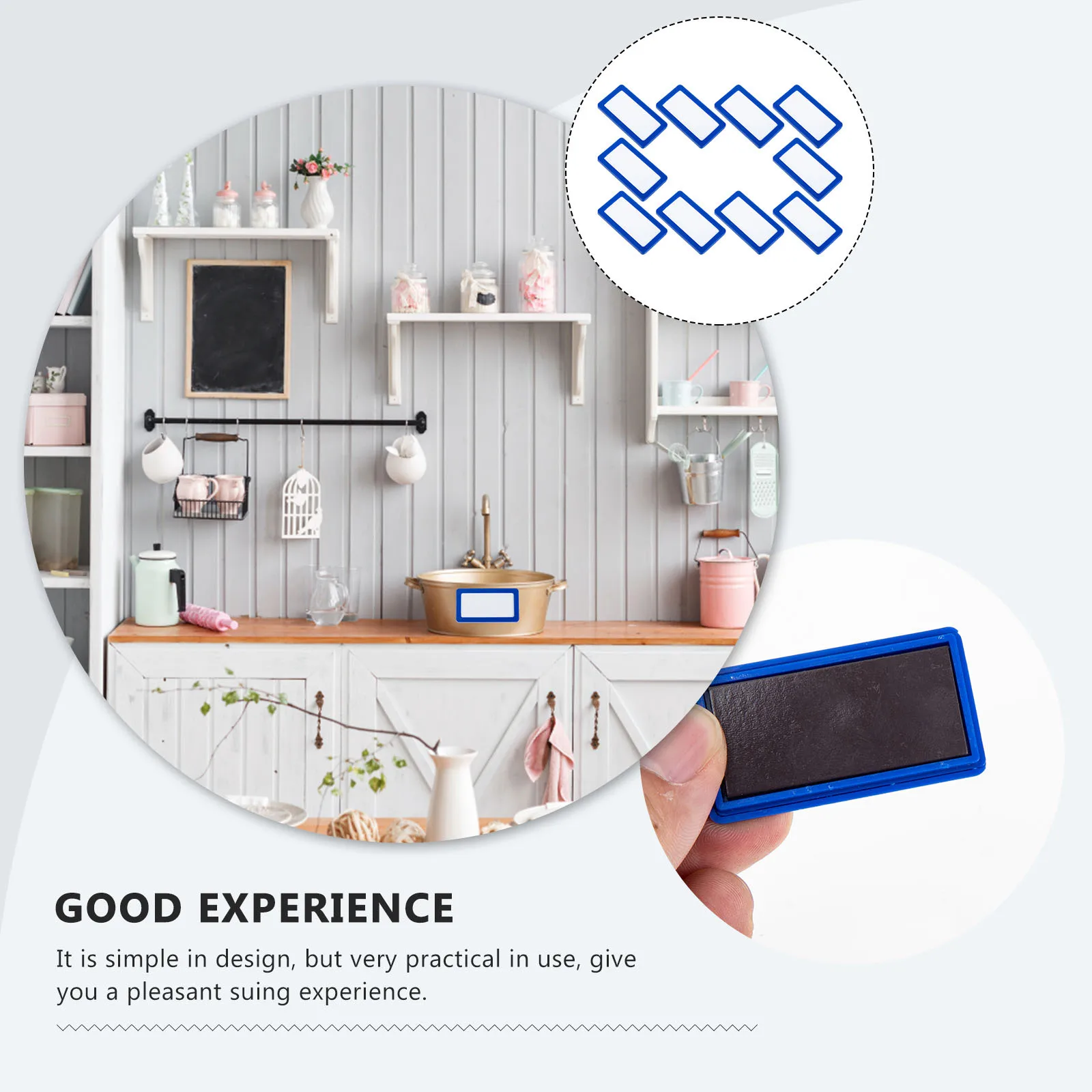 

10Pcs Magnetic Name Tag Holders Compact Size for Wall Whiteboard Shelf Magnetic Label Holders for Organization