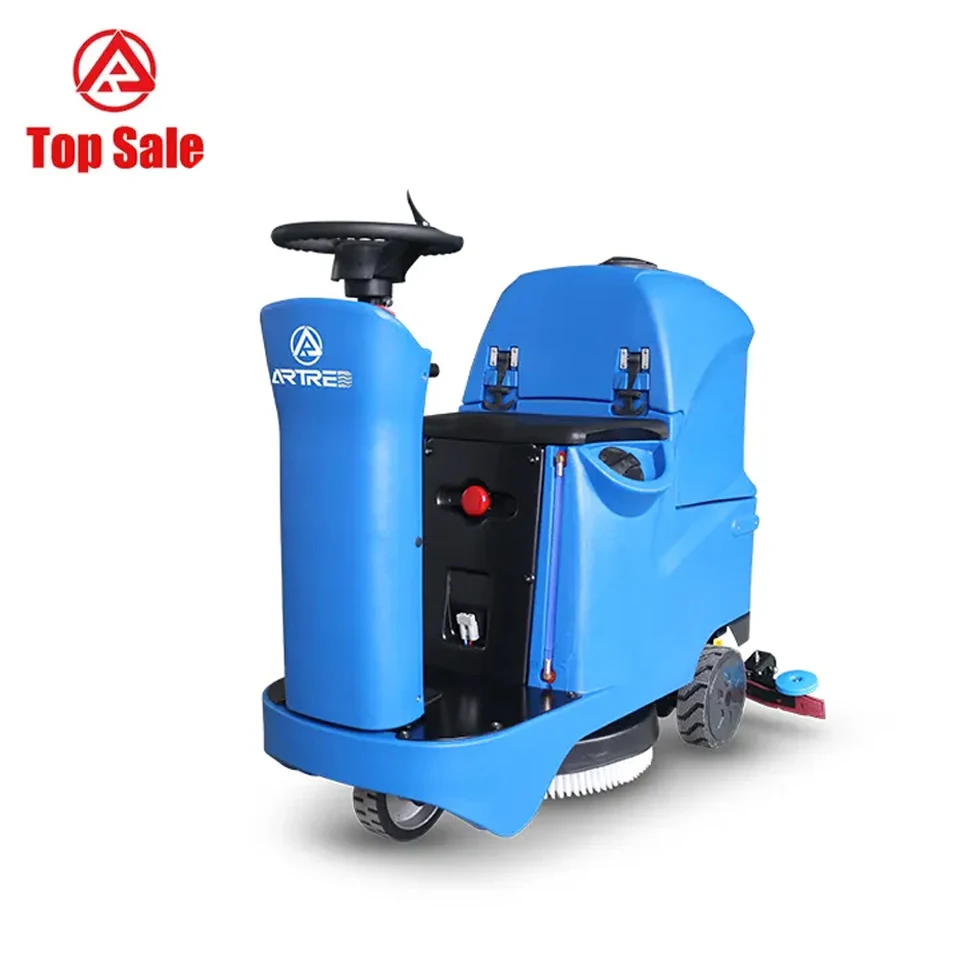 

high quality industrial cleaning equipment electric auto walk behind floor scrubber machine for sale