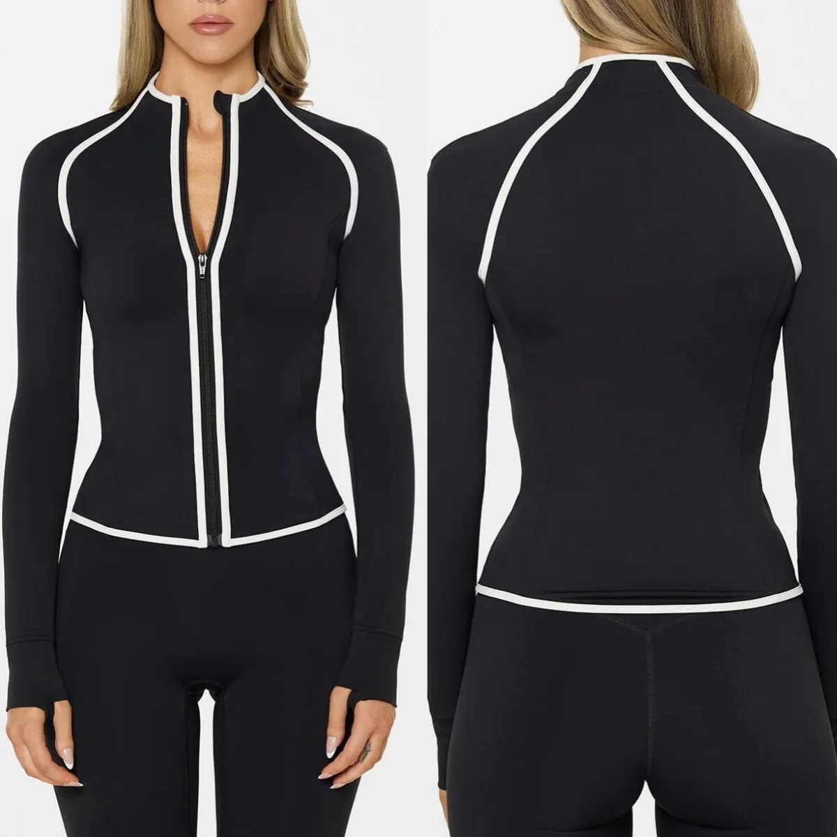 

Women Long Sleeve Sports Jacket Zip Woman Yoga Shirt Gym Quick Dry Top Fitness Clothes running Yoga coat autumn Sportswear 2025