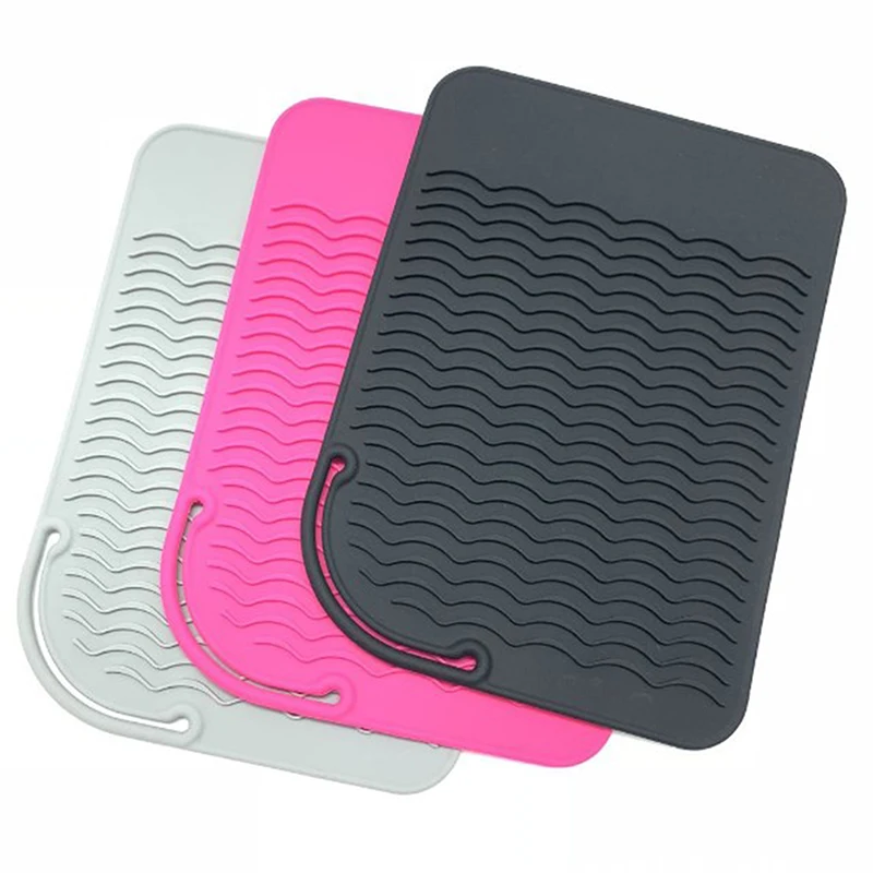 Multifunctional Silicone Heat Resistant Pad Insulation Mat For Hair Straightener Heat Curling Stick Curler Flat Irons