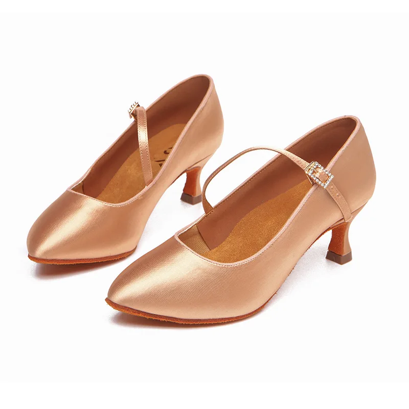 New Modern Dance Shoes Woman Soft Bottom National Standard Dating Tango Square Dance Women Shoe Satin Female Sports Shoes