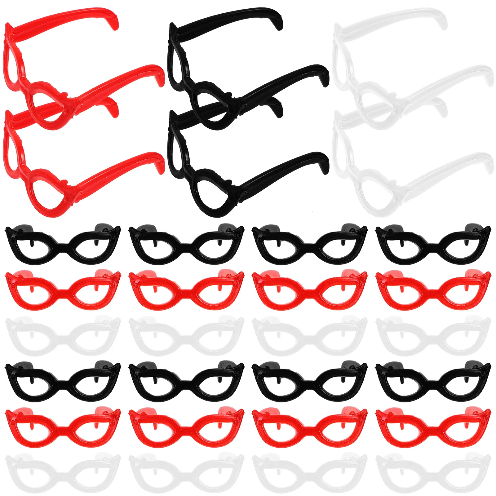 

60 Pcs Mini Glasses Baby Sunglasses Dressing-up Eyeglasses Toy Room Plastic