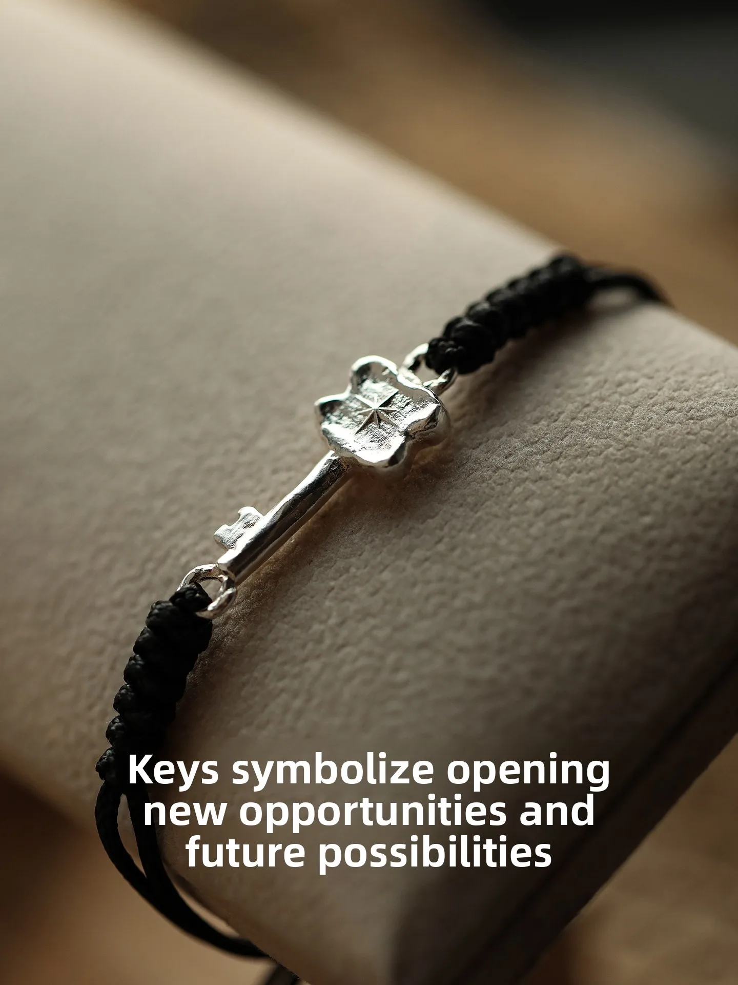 

Handmade Original Design 999 Sterling Silver Key Bracelet Unisex Starburst Fashion Jewelry Customizable Engraving