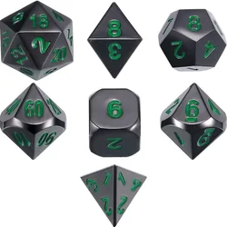 Dados metálicos poliédricos multicolores para D&D: D20 D12 D10