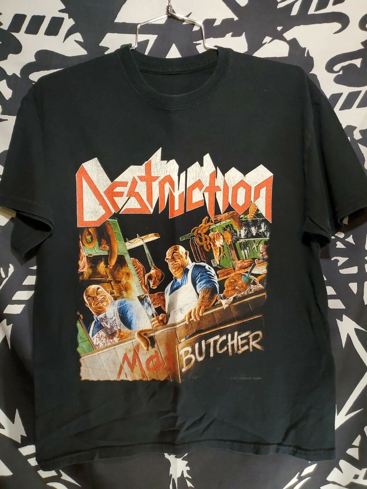 Vintage Destruction Mad Butcher T-Shirt 2001 Kreator Sodom Sadus Slayer Size M