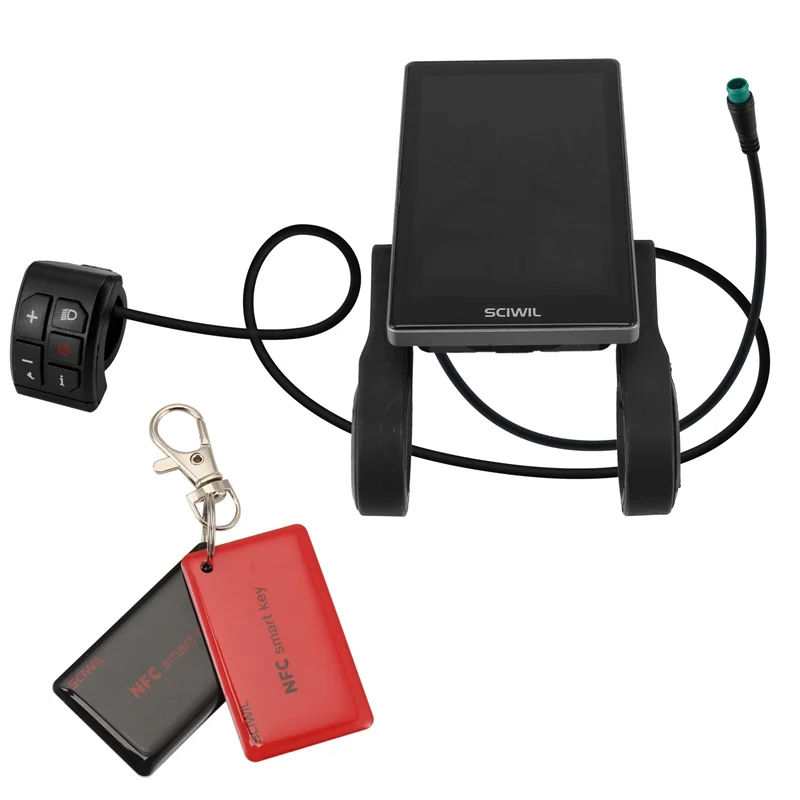 

Вертикальный антибликовый велосипедный измеритель скорости, функция NFC, ЖК-дисплей с протоколом SRM818X No 2, 24 В-72 В-AT20