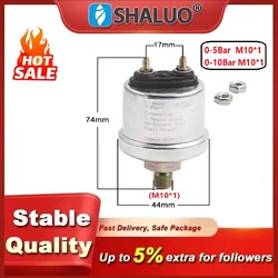 0-5 Bar 0-10 Bar M10*1 Diesel Engine Oil Pressure Sensor Switch 5Bar 10Bar Fit For Oil Pressure Gauge Boat Generator Parts