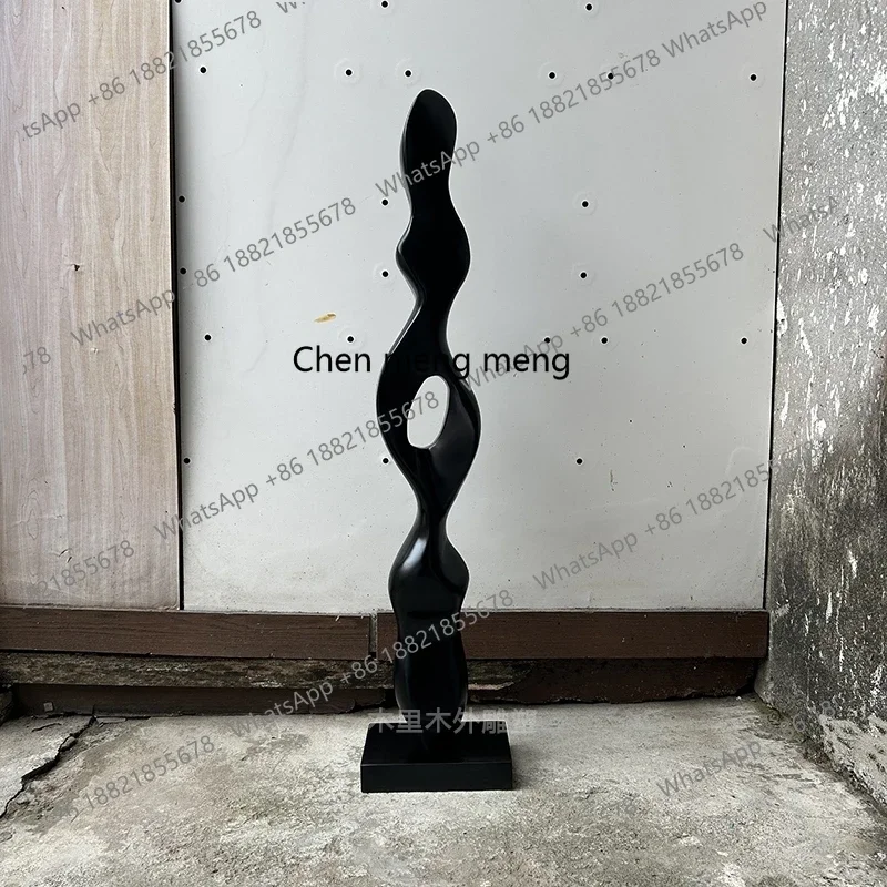A74Home entrance entrance vertical height wood carving art ornaments restaurant restaurant solid wood creative art installation