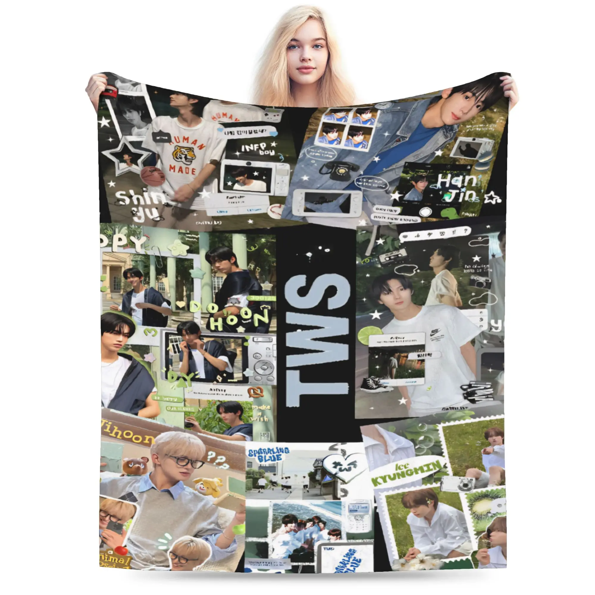 TWS boy group Stuff Blankets Soft Fleece  Throw Blanket Comfortable Plush Thin Quilt