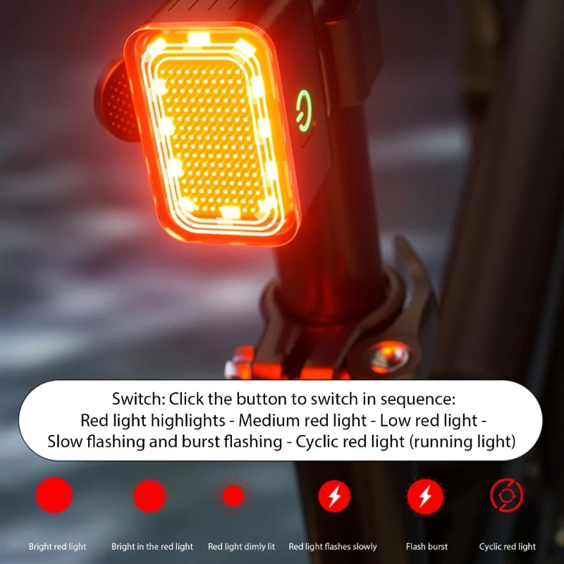 

K0EF Road Mountain City Bikes Light Charging Single Light Smarted Тормозной фонарь
