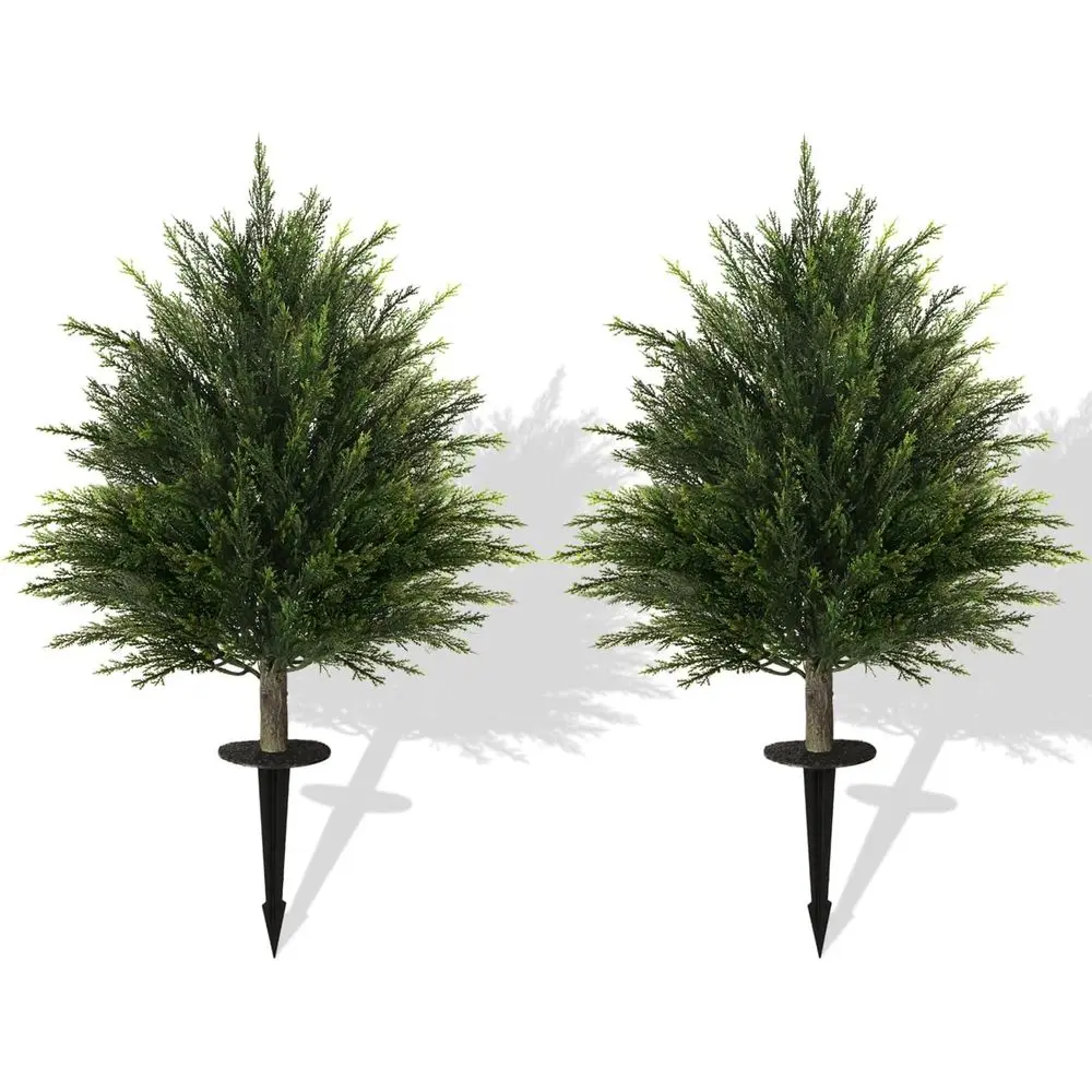 

Tall 2ft Artificial Boxwood Cone Topiary Tree for Outdoor and Indoor Use, Realistic Bushes Plant for Home Living Room and Porch