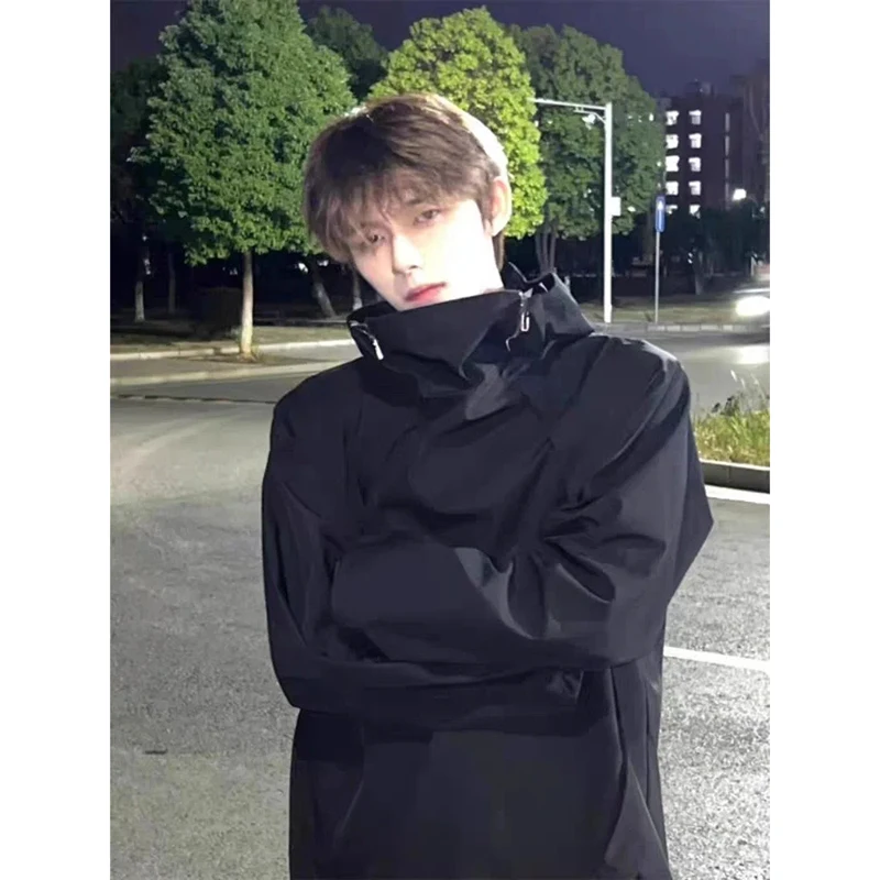 

Легкая летняя куртка для мужчин для активного отдыха, велоспорта, с капюшоном, дышащая, из полиэфирного волокна, стандартный крой