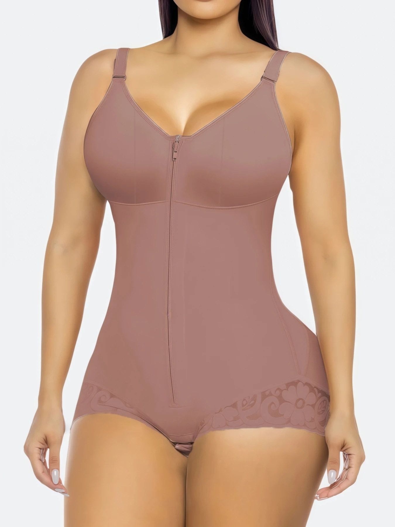 Faja Colombian Tummy Control Shapewear Women's Body Zipper Butt Lifter Bodysuit Compression Waist Trainer Slimming Shaper