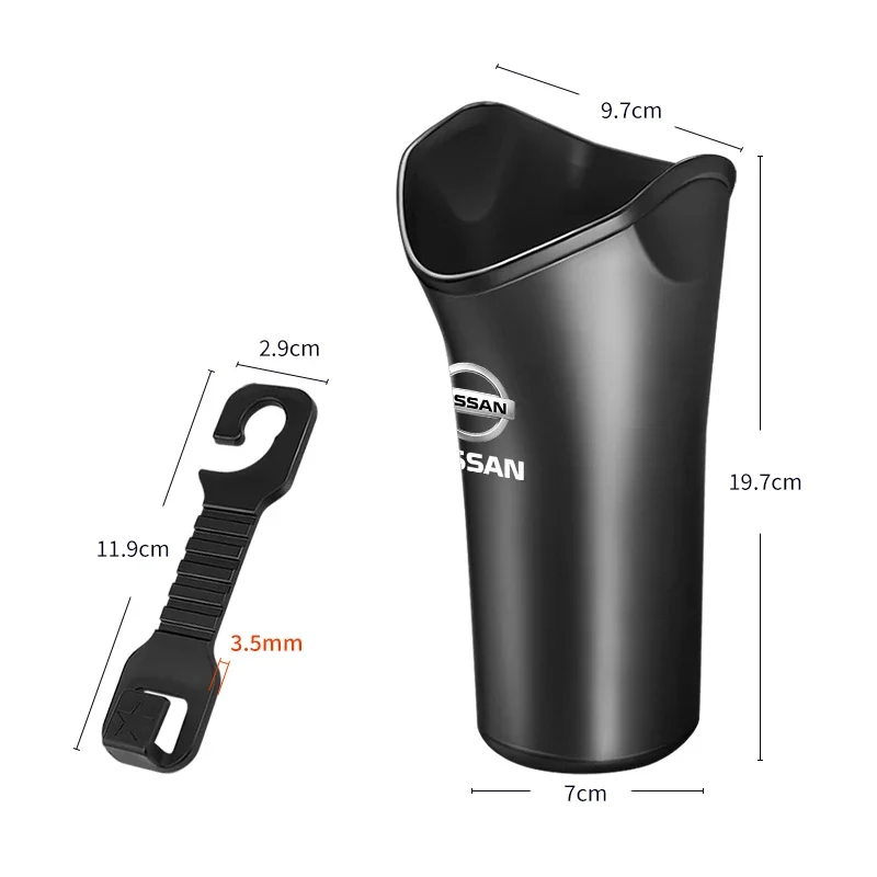 Multi-função auto suporte do carro balde caixa de armazenamento estilo para nissan qashqai x j10 trail tiida teana skyline juke x-trail almera