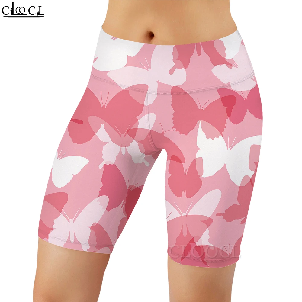 CLOOCL Casual Women Legging Dandelion Butterfly Print Casual Women Sexy Gym Workout Sweatpants for Female Gym Sports Shorts