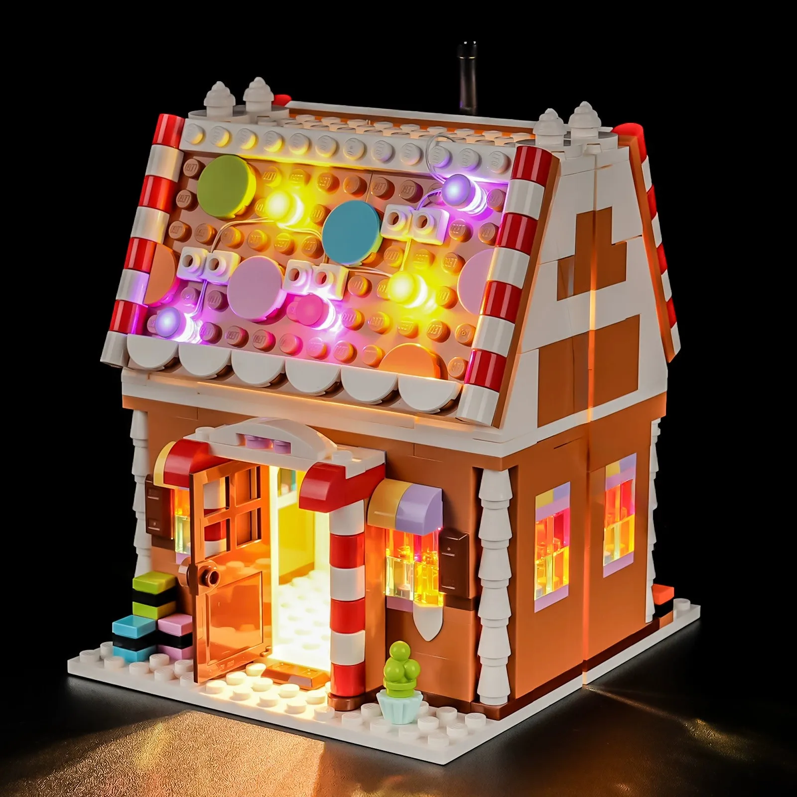 (Only LED Light No Bricks) 40809 Christmas Xmas Festive Gingerbread House Ideas (Not Include Building Blocks Kits Sets Model)