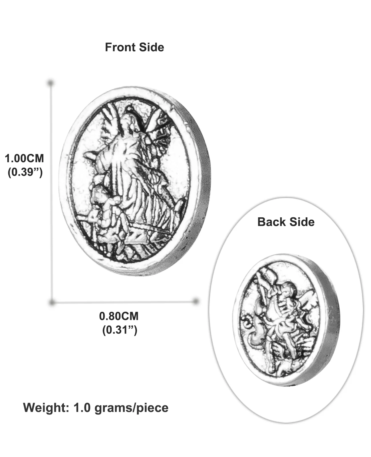 Diyalo 50 Teile/los Saint Michael der Erzengel Spacer Lose Perlen für DIY Rosenkranz Halskette Armband Andenken Schmuck Machen Teile – Detail 7