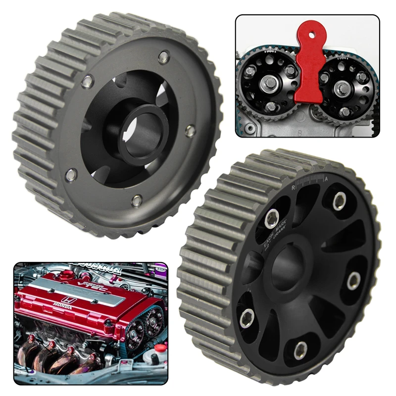 2PCS Racing Camshaft Gear Pulley For Acura Honda Integra Civic B16A B16B B18C