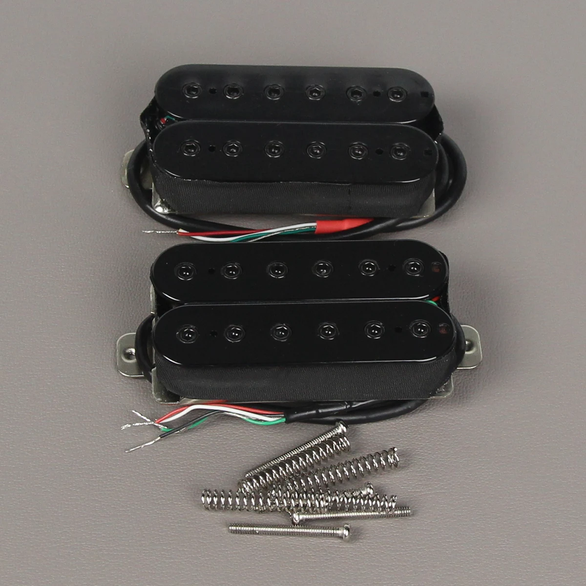 FLEOR-Juego de pastillas Humbucker abiertas, color negro, Alnico 5, cuello y Puente, 7K + 14K