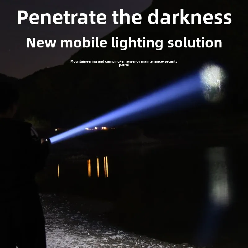 New Emergency Multifunctional Long-range Flashlight Work Light Side Lamp Outdoor Camping High-brightness Flashlight Wholesale