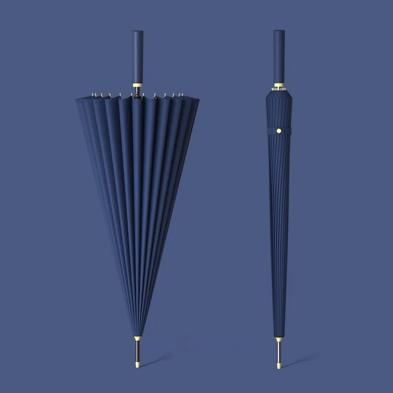 

Деловой мужской утолщенный автоматический зонт с длинной ручкой, усиленный ветрозащитный плюс зонт