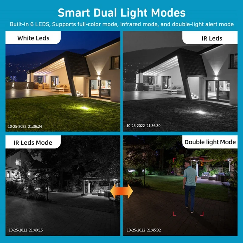 8MP 4MP 4K PTZ IP Camera 8x Zoom Dual Lens Human Detect CCTV Camera Outdoor CCTV Wifi Video Surveillance Camera