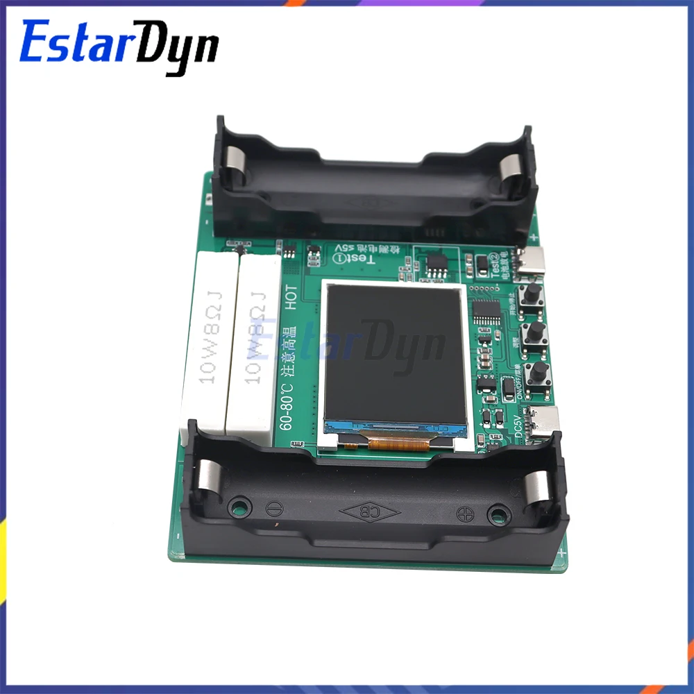 Type-C LCD 디스플레이 배터리 용량 테스터 MAh MWh 리튬 배터리 디지털 배터리 전력 감지기 모듈 18650 배터리 테스터