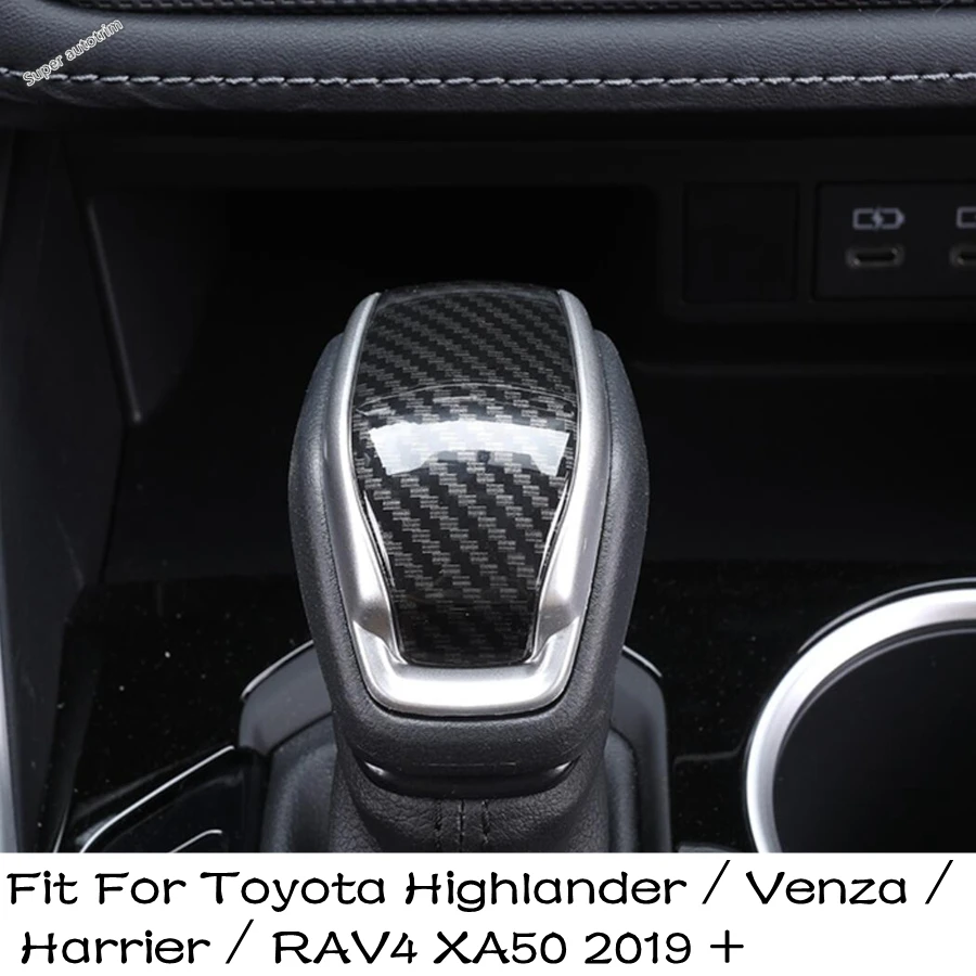 

Car Gear Shift Knob Head Handle Cover Trim For Toyota Highlander / Venza / Harrier / RAV4 XA50 2019 - 2024 Interior Accessories