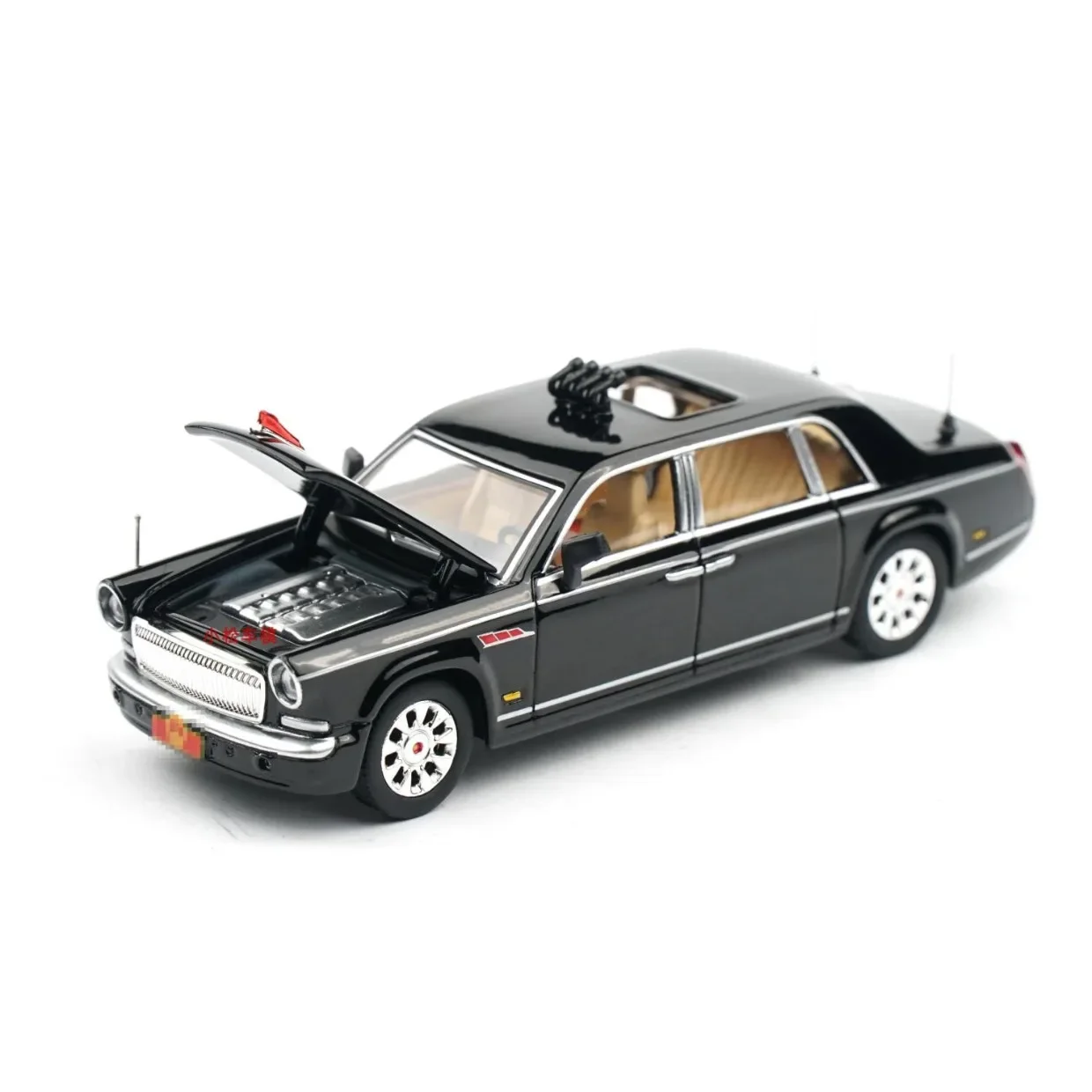 

1:64 Hong Qi CA7600J-2015 Парадный осмотр, высокая имитация сплава, модель автомобиля, мини-игрушка, коллекция, подарок