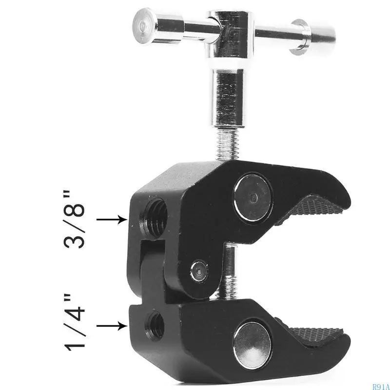 R91a كاميرا مقطع سريع إطلاق الكاميرا Mount Super Clamp مع 1/4 3/8 ثقوب الخيط