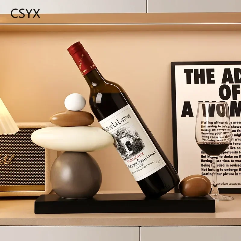 

Luxe Chic Wine Rack Decorative Ornament - Light-Themed Hogar Item for Dining Room & Wine Cabinet Home Styling