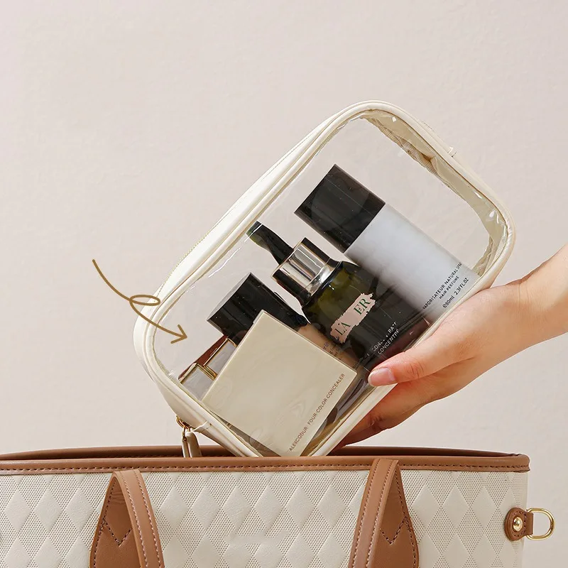 

1 шт. прозрачная сумка для хранения, прозрачный косметичка, косметичка, универсальный дорожный набор, портативный пылезащитный органайзер большой емкости