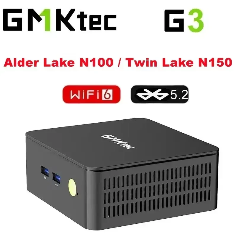 GMKtec G3 Effective MINI PC Alder Lake N100 / Twin Lake N150 Windows 11 Pro DDR4 NVMe SSD WIFI6 BT5.2 Lower Power Office Mini Pc