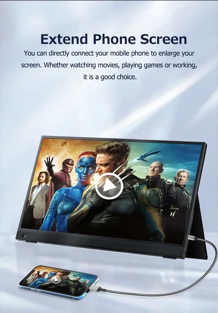 2025 كمبيوتر محمول Lcd 1920*1080 ips 13.3 بوصة كمبيوتر محمول للألعاب USB HD Type-C لأجهزة الكمبيوتر المحمول PS4 X-box